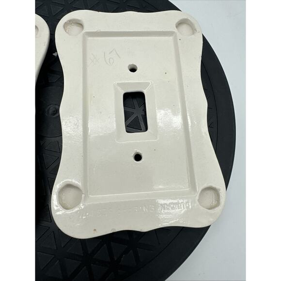 Lot Of 2 Vintage 67’ Ceramic Light Switch Covers Floral Design - Picture 7 of 8